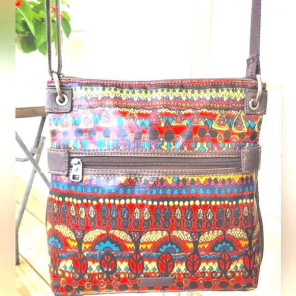 Sakroots Crossbody Boho Bag Adj Beautiful Clean ❤️ Multicolored Peace Hippie ☮️ - Picture 2 of 9